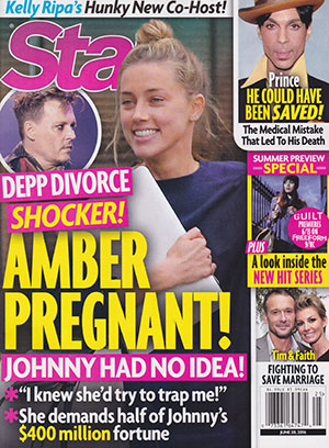 Illustration for article titled This Week In Tabloids: Amber Heard Could Be Pregnant With Johnny Depp's Baby